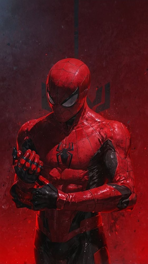 Spider-Man Red Portrait Wallpaper