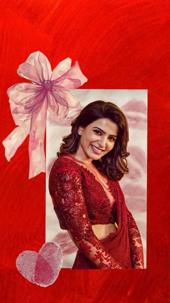Red Saree Girl Poster