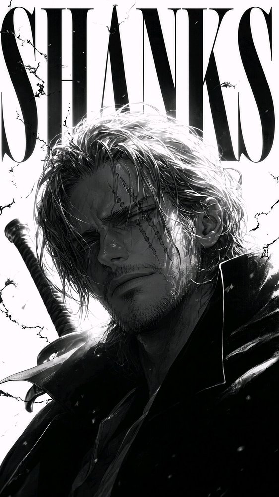 Shanks Monochrome Wallpaper