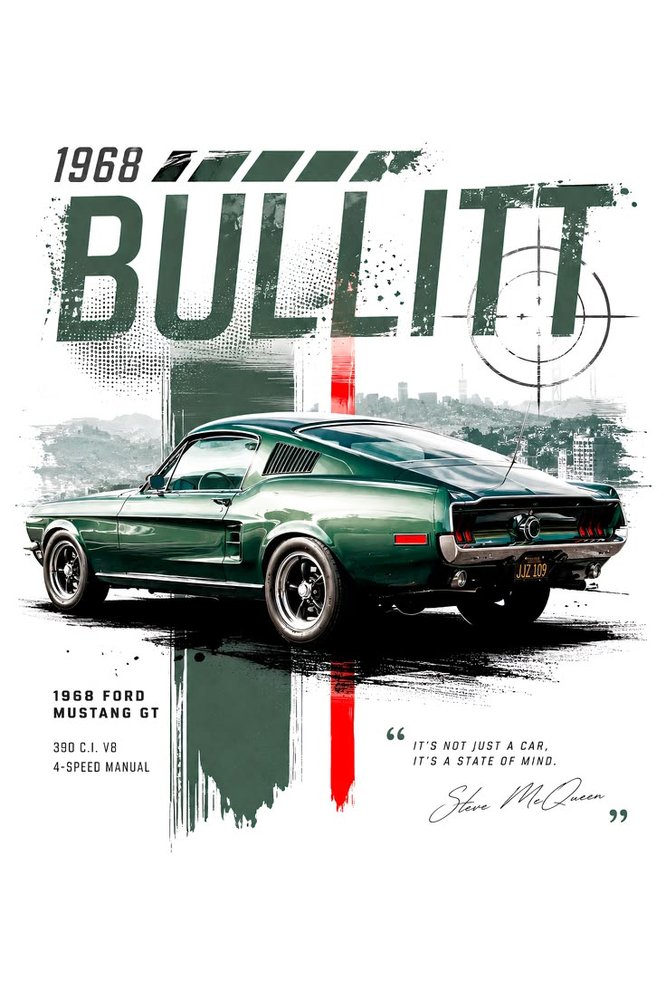 Ford Mustang Bullitt Poster
