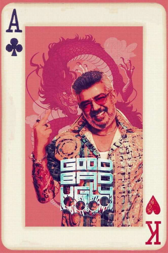 Ajith Playing Card Poster