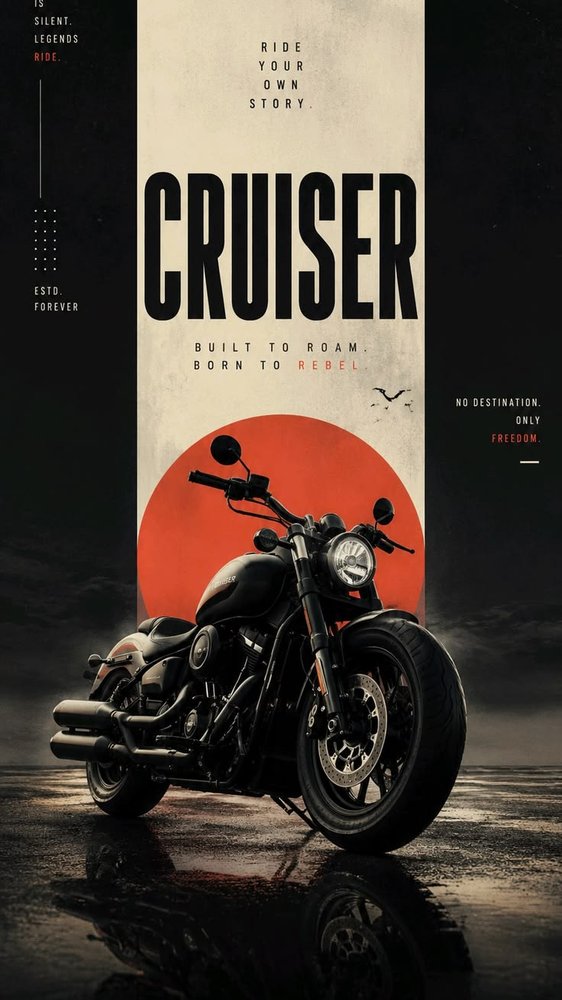 Cruiser Motorcycle Poster