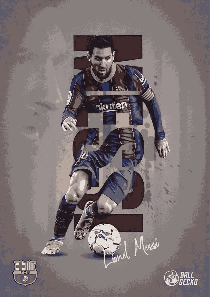 Messi with football