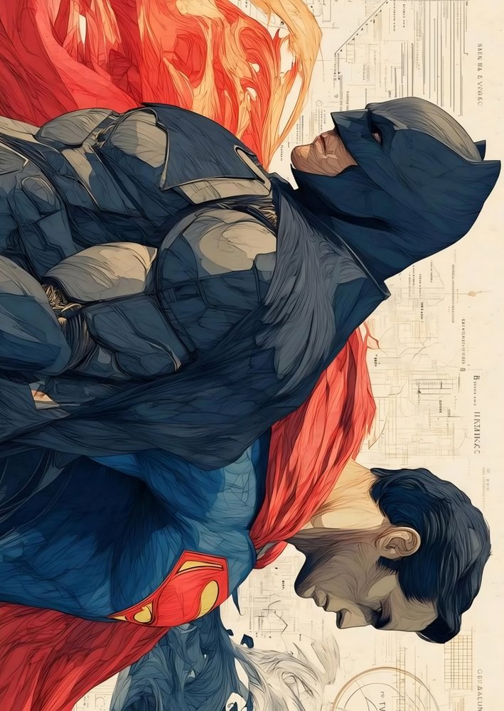 Batman vs Superman 1 facing each other
