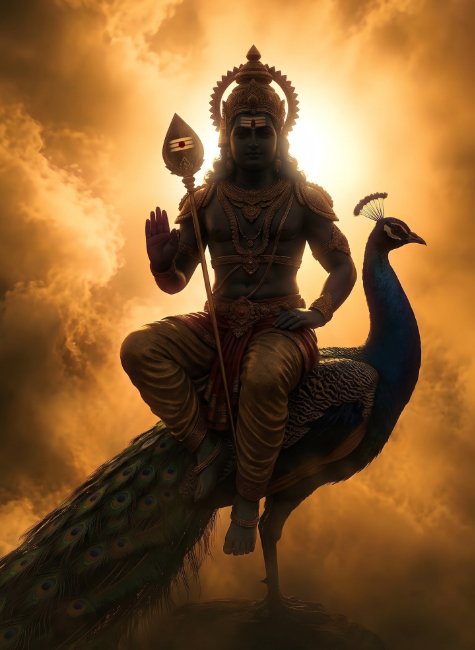 Murugan Divine Peacock Pose 6