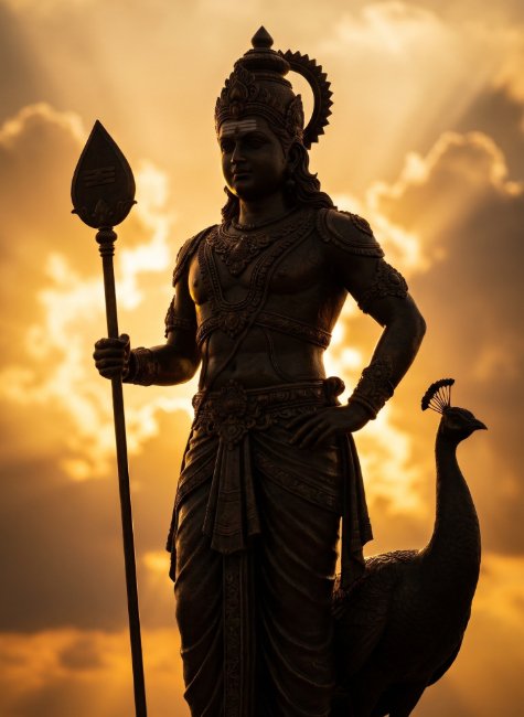 Murugan Divine Peacock Pose 4