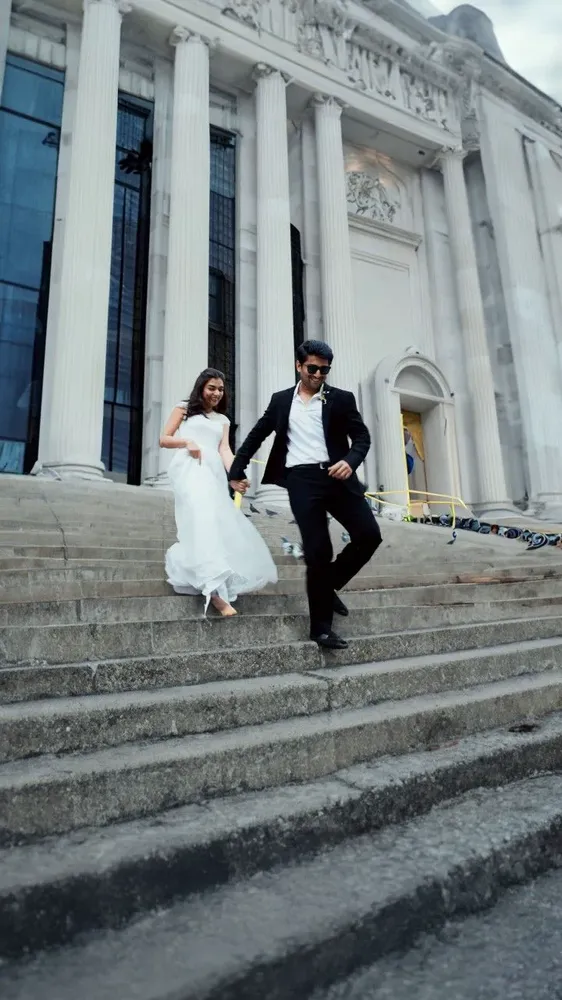 Elegant Staircase Formal Pose