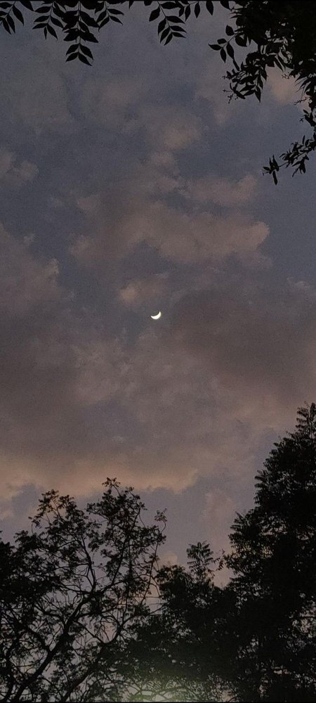 Moon Behind Clouds
