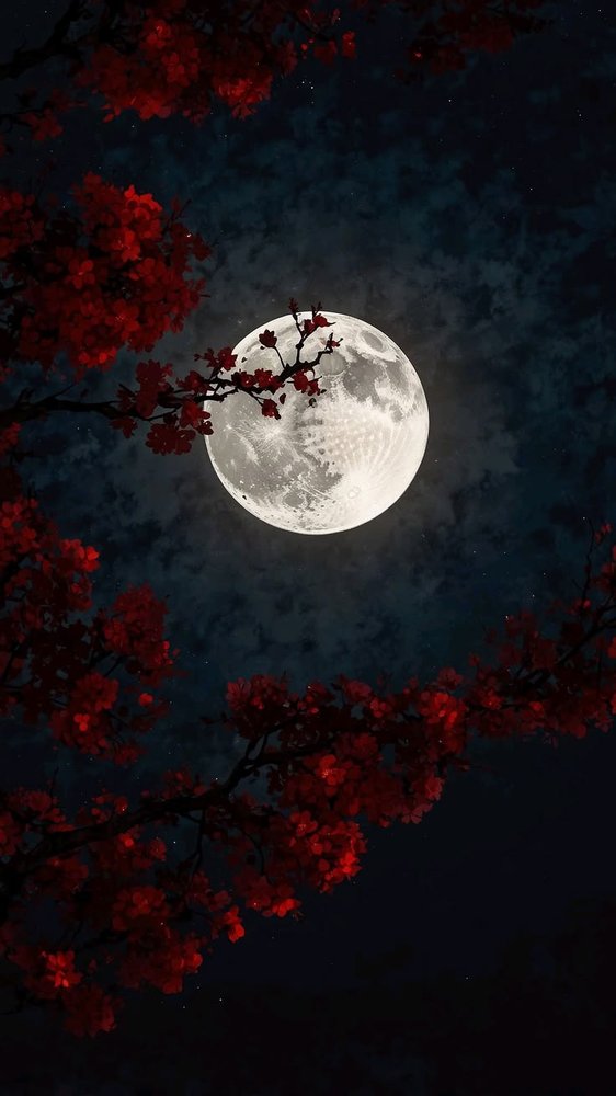 Moon Among Blossoms