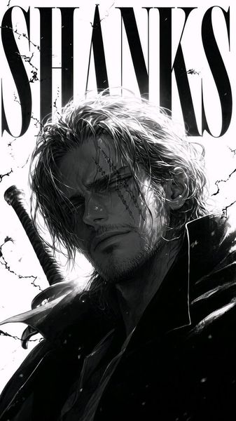 Shanks Monochrome Wallpaper