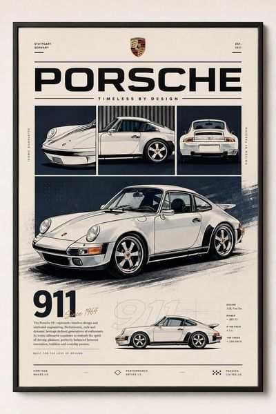 Porsche 911 Classic Poster