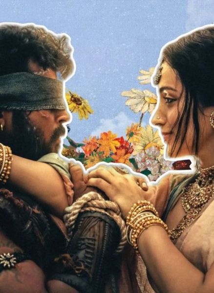 Ponniyin selvan - Blindfolded Intimate Couple Pose