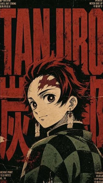 Tanjiro Red Poster Wallpaper
