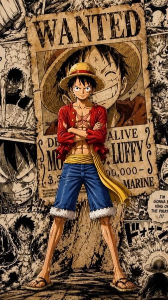 Luffy Wanted Anime Poster
