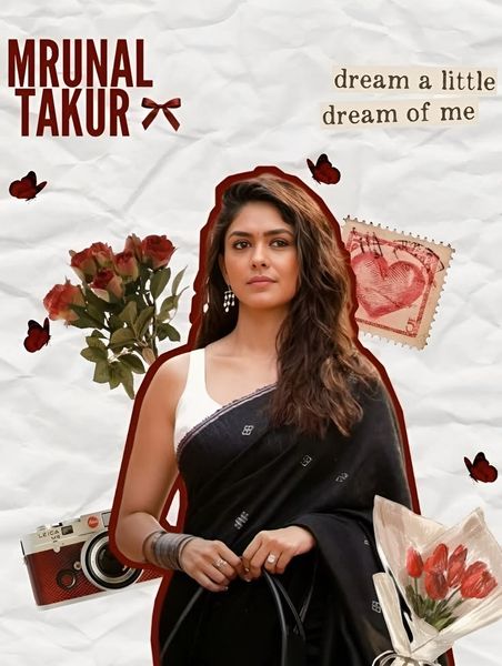 Mrunal Thakur Traditional Poster