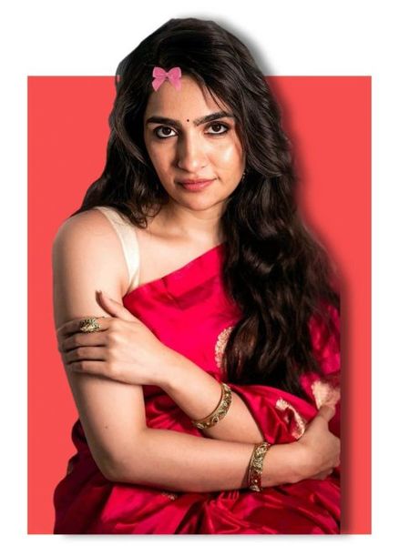 Traditional Red Saree Pose