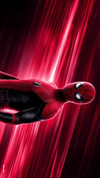 Spider-Man Neon Red Wallpaper