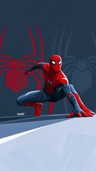 Spider-Man Minimal Art Wallpaper