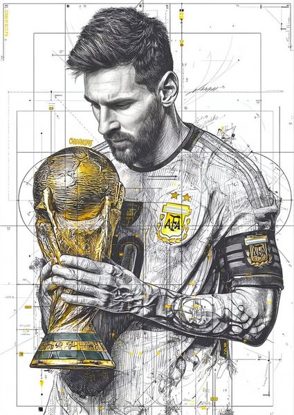 Messi carrying Cup