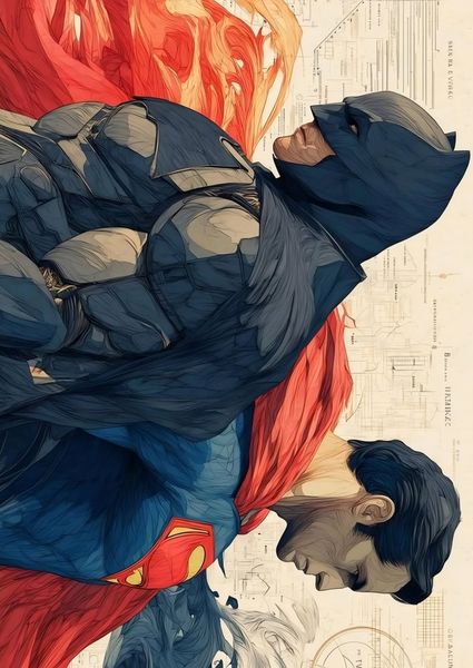 Batman vs Superman 1 facing each other