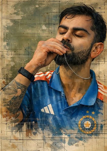 Virat Kohli chain Kiss image