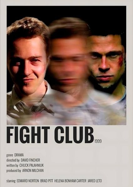 Fight Club Poster – Three Faces
