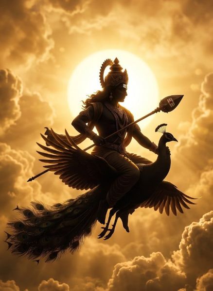 Murugan Divine Peacock Pose 1