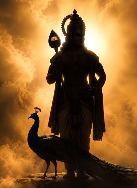 Murugan Divine Peacock Pose 2