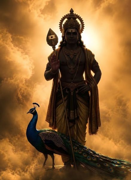Murugan Divine Peacock Pose 3
