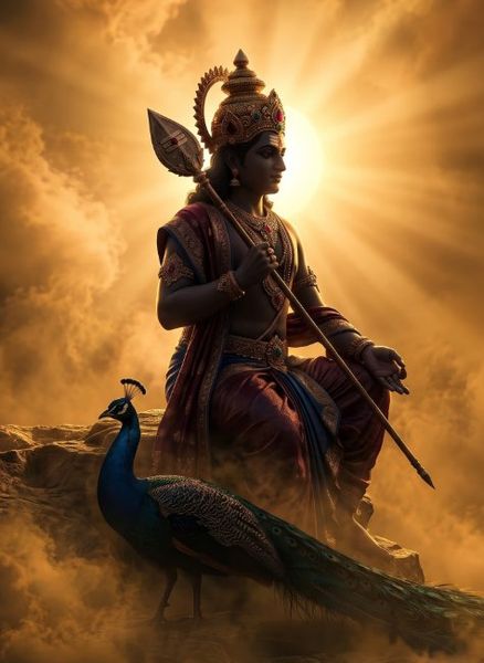 Murugan Divine Peacock Pose 7