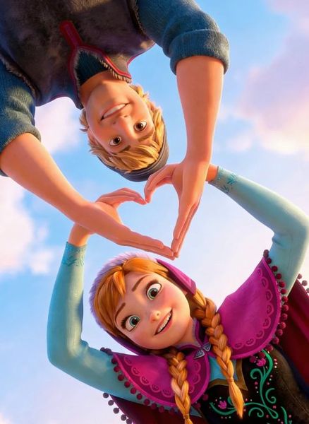 Frozen Kristoff Anna Heart Pose