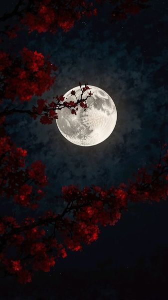Moon Among Blossoms